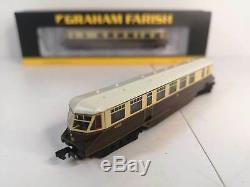 N Gauge Graham Farish 371-629 GWR Railcar 20 and 21 in GWR chocolate & cream wit