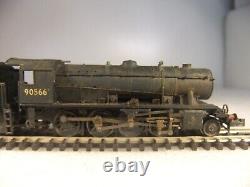 N gauge Farish 372-426 WD Austerity Class 90566 BR Black Pro Weathered DCC SOUND