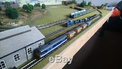 N guage train layout locomotives and rolling stock. Graham Farish and dapol