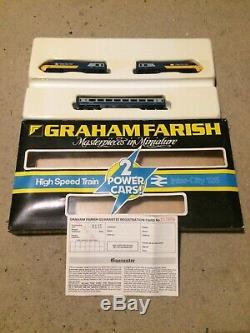Original Graham Farish (Poole) N Gauge Blue Grey HST 125 2 Power Cars 8125