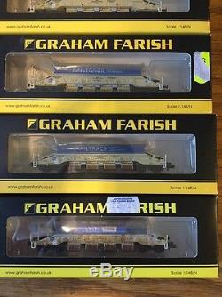 Rake Of 5 Graham Farish Autoballasters Railtrack Network Rail New Look
