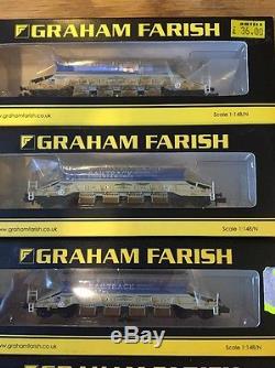 Rake Of 5 Graham Farish Autoballasters Railtrack Network Rail New Look