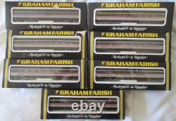 Rake of 7 Graham Farish N Gauge Executive carriages including 1st class & buffet