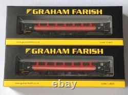 Set of 2 Graham Farish N Gauge Mk2F TSO Coaches in Virgin Trains livery