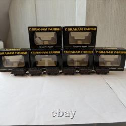 Set of 6 Graham Farish 377-076 N Gauge 7 Plank Wagon Douglas Bank. Weathered