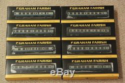 Set of 8 assorted Graham Farish N Gauge Mk1 BR Blue & Grey coaches