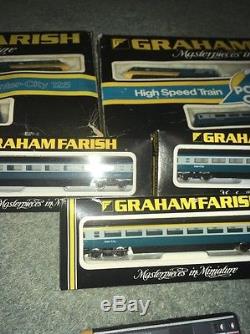 Three 3 N guage Graham Farish HST 125 Set BR And Coaches Job Lot Class 43